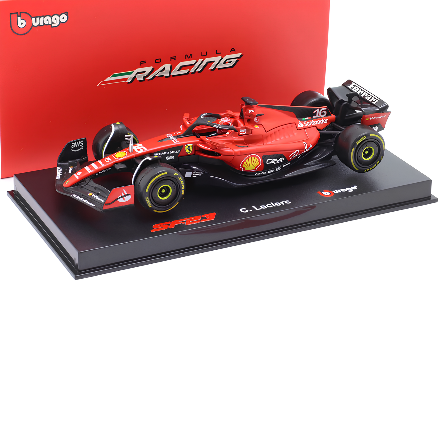 SF23 #16 Charles Leclerc Modelo de carro 1:43